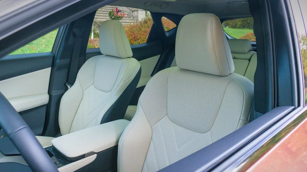 2027 Lexus NX Hybrid front seat and redesigned luxury cabin details