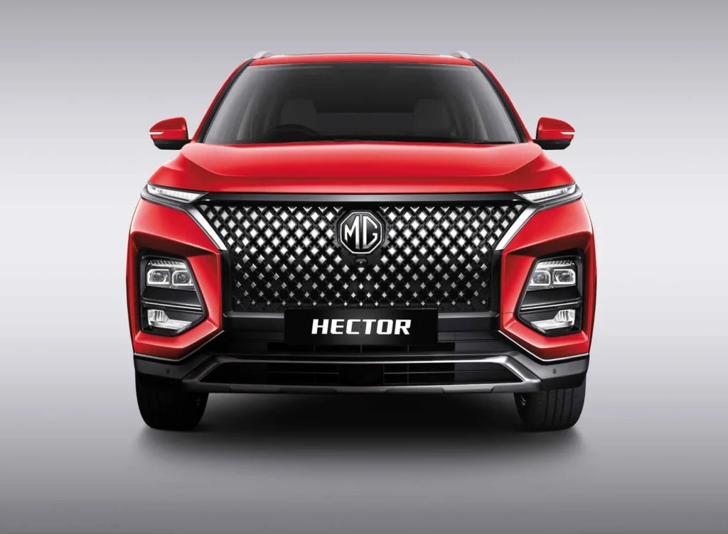 mg hactor 2025 front side in red clour